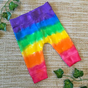 Tie Dye Rainbow Baby Pants/ Leggings Purple Top
