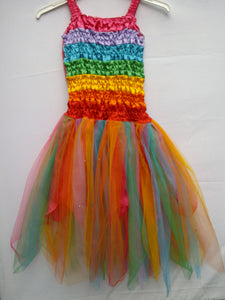 Rainbow Fairy Dress with Wings