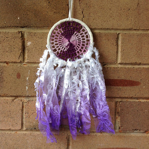 Dreamcatcher Boho Crochet Hand Dyed Purple 11cm