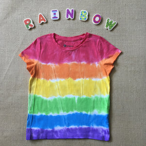 Tie Dyed T-Shirt Rainbow Red Top