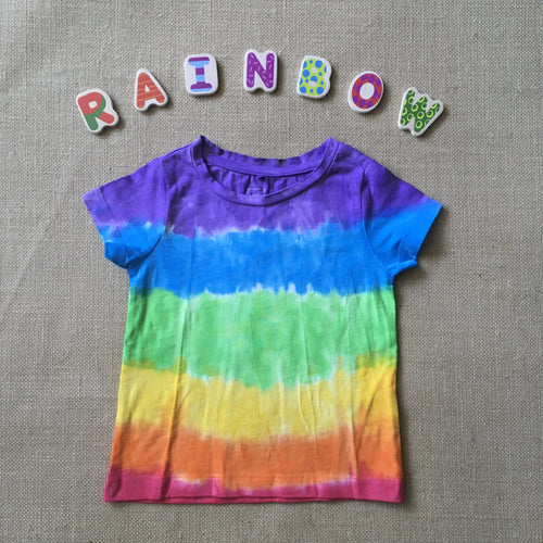 Tie Dyed T-Shirt Rainbow Purple Top