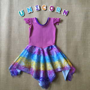 Unicorn Layered Fairy Dress Baby Size 00, 0, 1