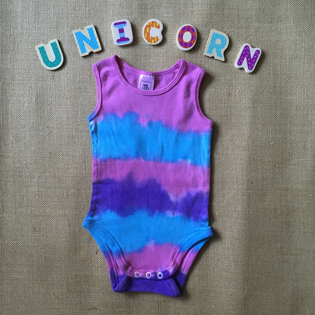 Tie Dyed Baby Onesie Unicorn Size 0