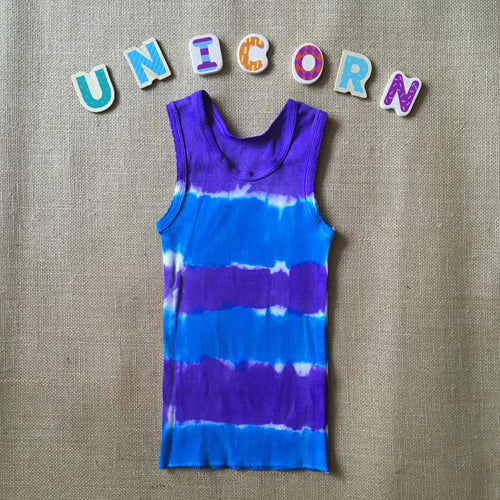 Tie Dye Singlet Purple/Blue