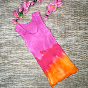 Tie Dyed Singlet Pink/Red/Orange size 000