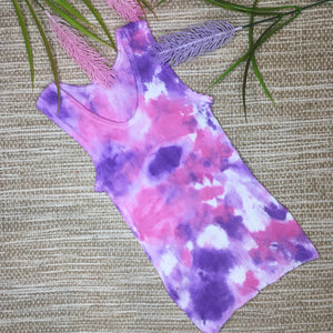 Tie Dyed Baby Singlet Pink/Purple/White Size 1
