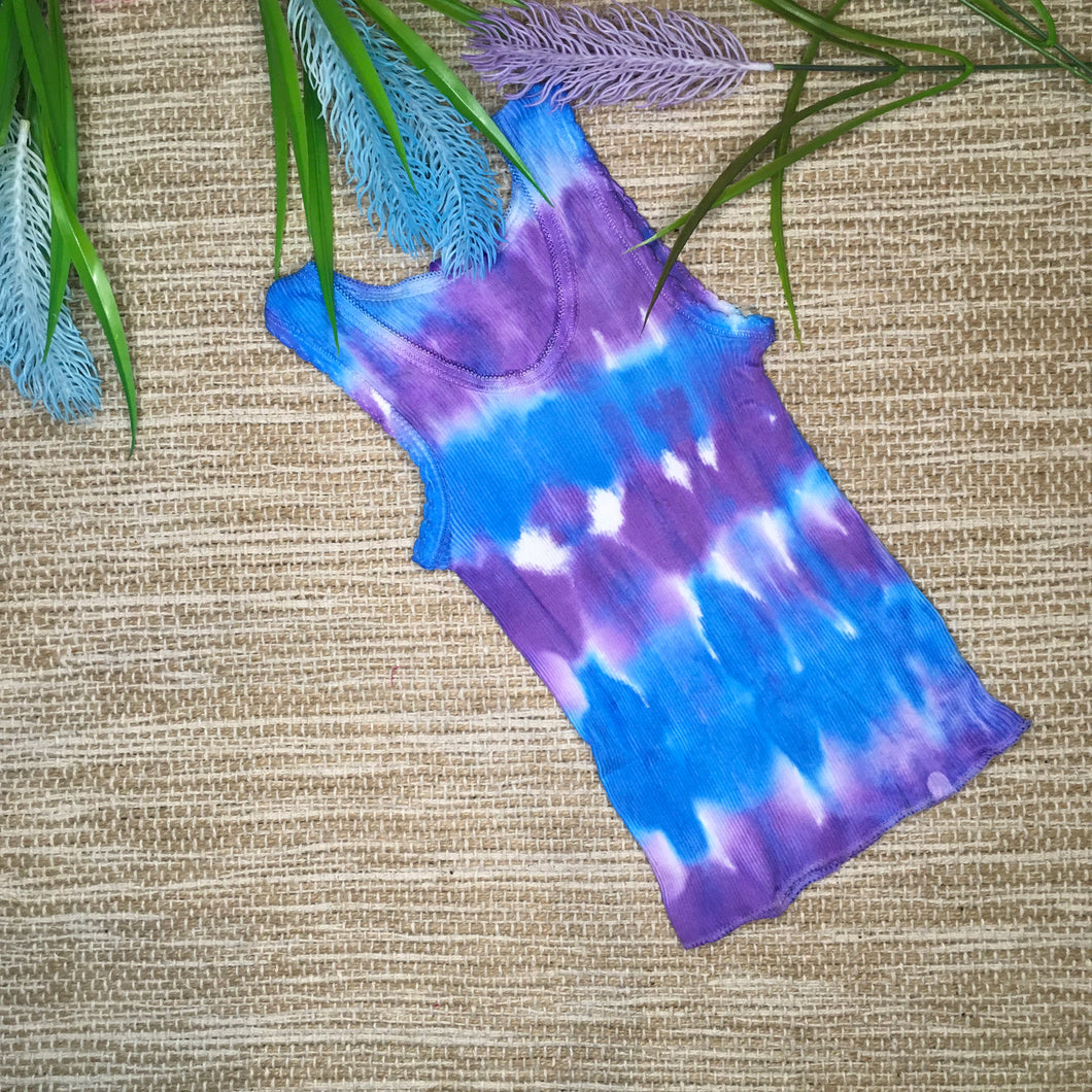 Tie Dye Singlet Purple/Blue