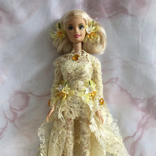 Fairy Doll Cream Lace with Gold Flowers