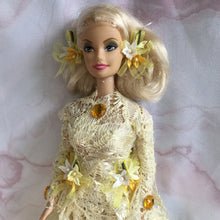 Fairy Doll Cream Lace with Gold Flowers