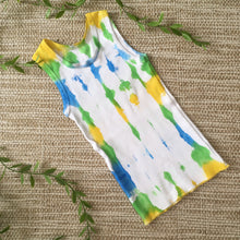 Tie Dyed Singlet Blue/Green/Yellow/White size 00-8 years