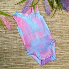 Tie Dye Romper no Sleeves  Unicorn Pink/Blue/Purple size 00-2 years