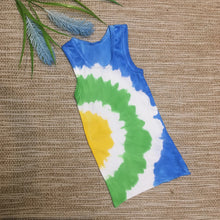 Tie Dyed Baby Singlet Blue/Green/Yellow