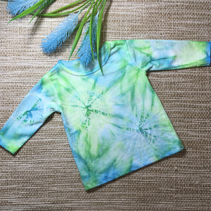Tie Dyed T-Shirt Long Sleeve Blue/Green/ Baby sizes 00000-1