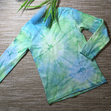 Tie Dye T-Shirt long Sleeves Blue/Green sizes 2-8
