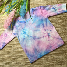 Tie Dye T-Shirt Long Sleeves Unicorn Pink/Blue Baby sizes 00000-1