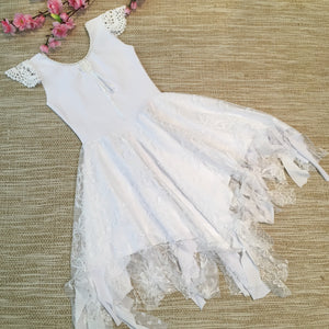 Princess Fairy Dress Dreamy White with Boho Tassels
