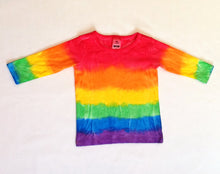 Tie Dyed T-Shirt Long Sleeve Rainbow Red Top