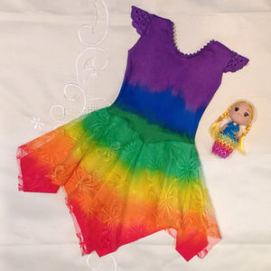 Rainbow Princess Fairy Dress PURPLE Top Baby size 00-1