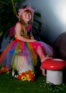 Rainbow Fairy Dress with Wings Rainbow Princess Au Rainbow Fairy Dress with Wings Rainbow Princess Au