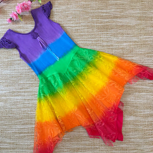 Rainbow Princess Fairy Dress PURPLE Top Size 2-14