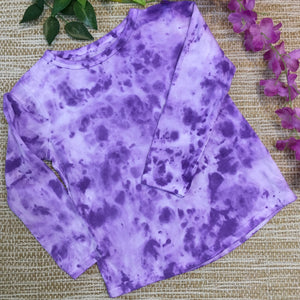 Tie Dye T-Shirt long Sleeves Purple Splash